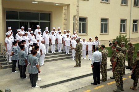 Zakir Həsənov yeni hərbi hospitalın açılışında (FOTOLAR)
