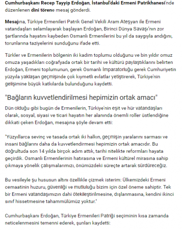 Erdoğandan ermənilərlə bağlı ŞOK mesaj -