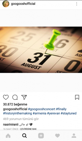 Ququş Ermənistanda konsert verəcək -