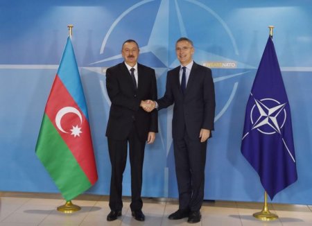 İlham Əliyev NATO-nun baş katibi ilə görüşüb - Fotolar