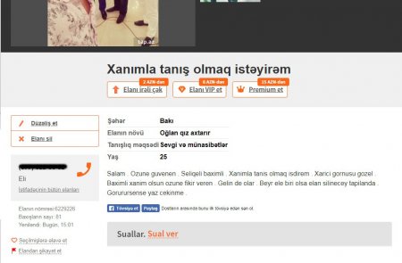 Azərbaycanda bu kişilər varlı qadınlarla evlənmək üçün saytlara elan verir