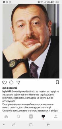 Leyla Əliyeva xalqa təşəkkür edib