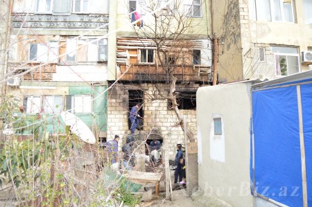 Bakıda yanan sanatoriyadan REPORTAJ - VIDEO+FOTOLAR