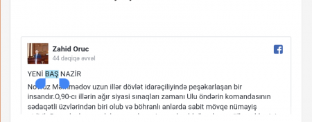 Yeni baş nazirin kimliyi açıqlandı - 