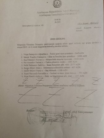 Azərbaycan Texnologiya Universitetinin əməkdaşı Prezidentə Müraciət etdi...