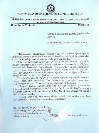 Ağcabədi rayonunda törədilmiş cinayət işi 2 ildi niyə açılmır? – CİNAYƏT YERİNDƏN VİDEO GÖRÜNTÜLƏR