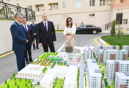 İlham Əliyev məcburi köçkünlər üçün salınmış “Qobu Park-2” yaşayış kompleksinin açılışında iştirak edib - FOTOLAR